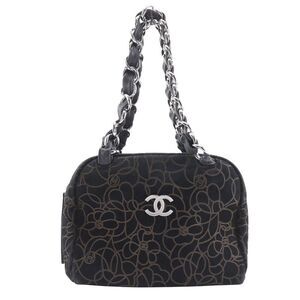 Chanel Camellia Suede 2way Tote Bag